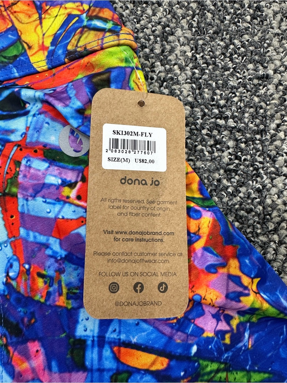 NWT Dona Jo Skirt Skort Compression Abstract Fly Print Ruffle Athleisure - Picture 3 of 6